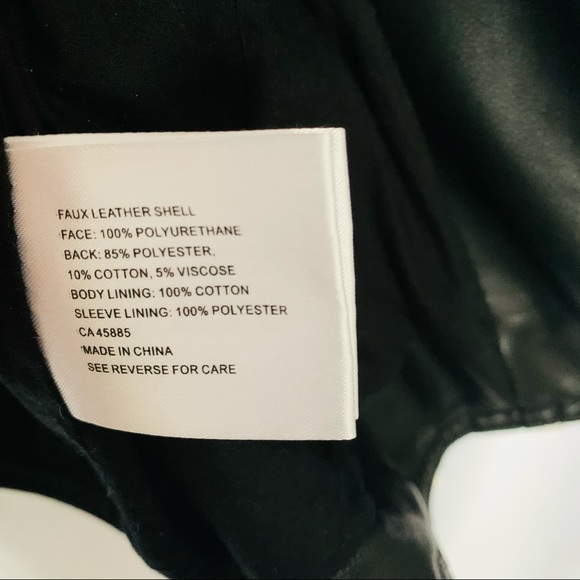 Michael Kors Black Faux Women’s Leather Moto Jkt - Picture 12 of 14